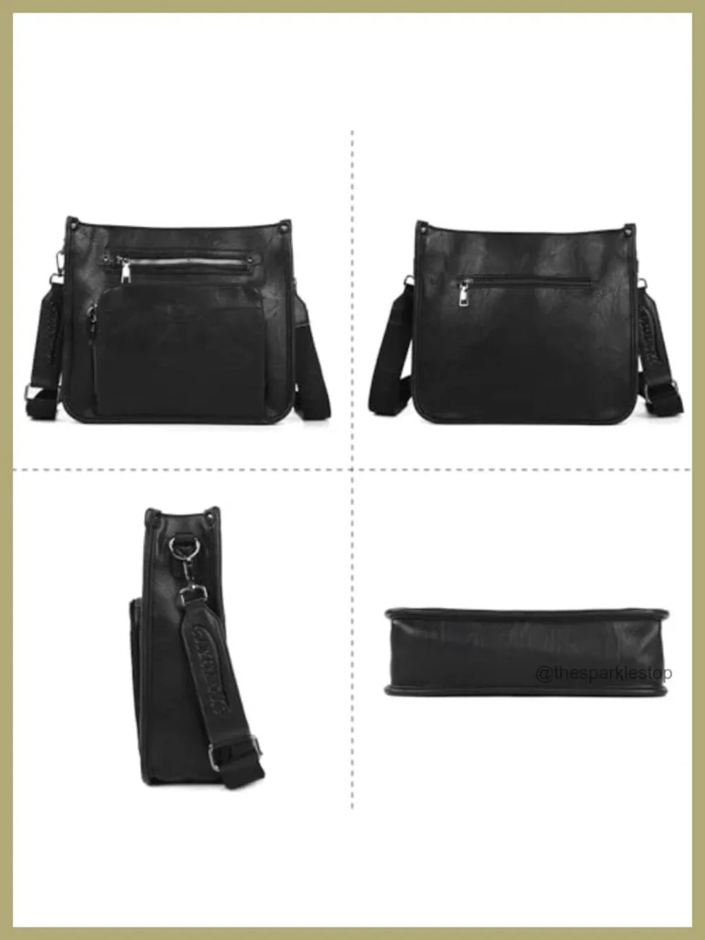 TANTOMI PU Leather Crossbody Bag for Women, Vegan Leather Shoulder Purse